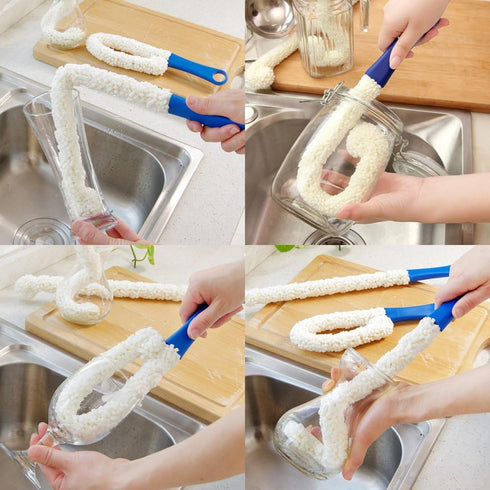 LJDJ Set 2 Bottle Cleaning Brush - of Flexible Bottle Scourer - Multi-Function Household Cleaning Tools for Cleaning