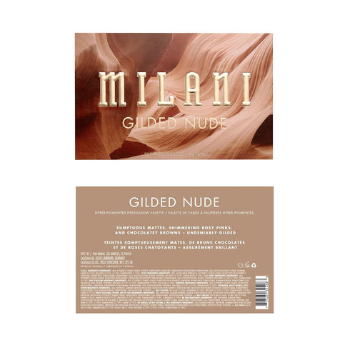 Milani Gilded Nude Hyper Pigmented Eyeshadow Palette, 15 Natural Makeup Colors for Everyday Look