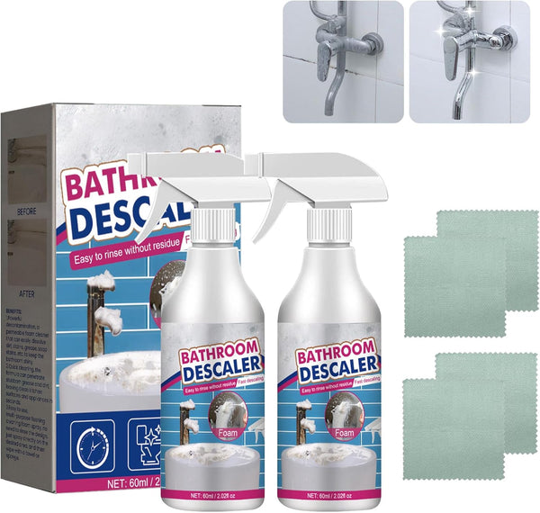 LinTsing Bathroom Descaler Spray, 2 PCS Stubborn Stains Cleaner, Bathroom Foam Cleaner Spray,