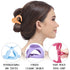 RC ROCHE ORNAMENT 6 Pcs Women's Oval Hollow Curved Jaw Clamp Hair Clips, Medium Pastel