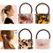 Willbond 4 Pieces Acrylic Ponytail Cuff, Tortoise Shell High Pony Rope Hair Ties, Sweet Color for Women Accessories