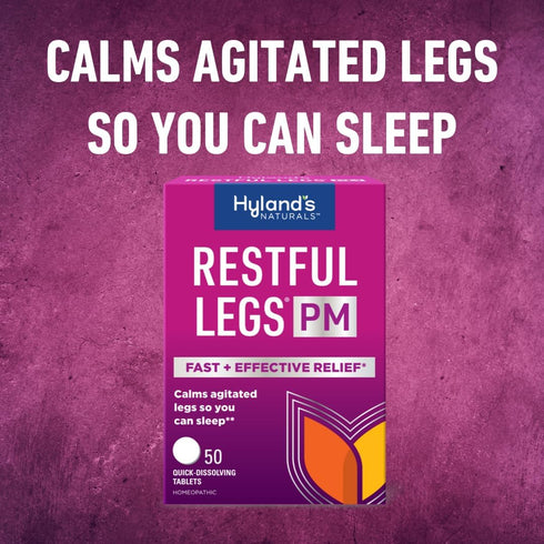 Hyland's Restful Legs PM Tablets - Nighttime Formula, Quick Dissolving Tablets, 50 Count