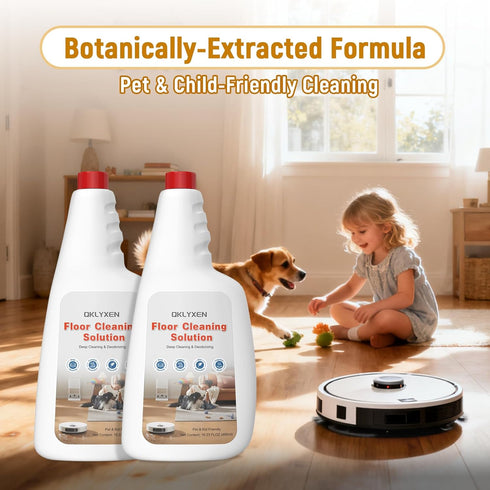 QKLYXEN 2 (Q5/Q7/Q8/Q10/S7/S8/Saros 10R/F25/Qrevo Bottle Floor Cleaning Solution Compatible with Roborock Series)