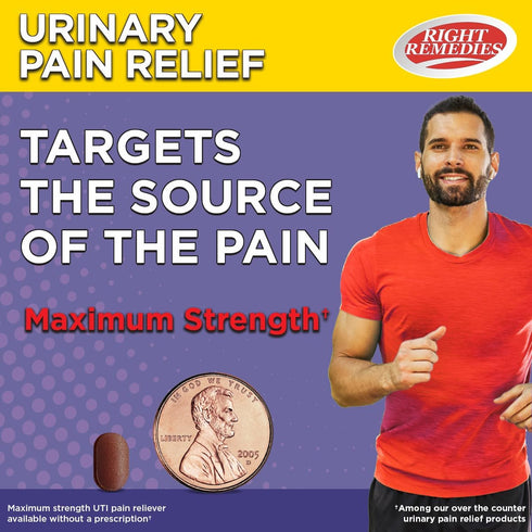 Urinary Pain Relief Phenazopyridine HCl 99.5mg Tablets, Maximum Strength OTC for Fast Relief of UTI Pain, 72 count