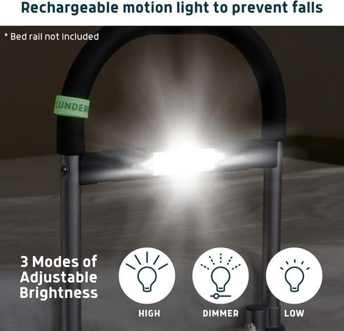 Lunderg Motion Sensor Light - Accessory LED Light for Bed Assist Rail - Replacement or Extra Light - Includes