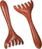 Tweruna 2 PCS Wooden Massage Comb 6 Claws, Wooden Head Foot Massager Scalp,