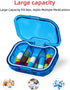 JedJadr 1 Pack 3 Travel Pill Organizer for Purse, Compartment Pill Organizer for Travle, Compact Mini Pill Case