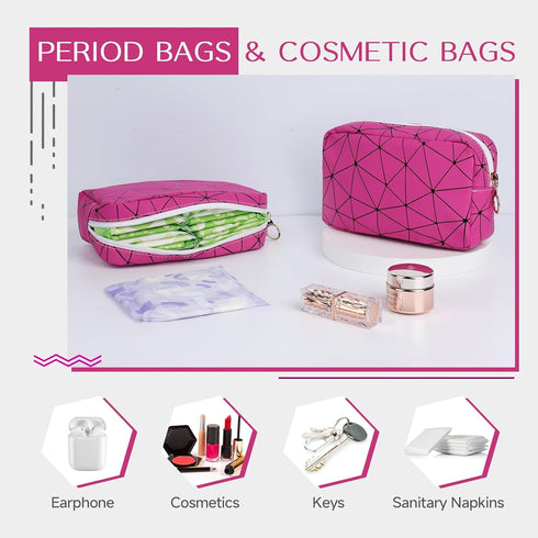 Likesing Tampon Holder for Purse, Leather Period Bag Sanitary Napkin Storage Bag for Girls Womens, Portable Feminine
