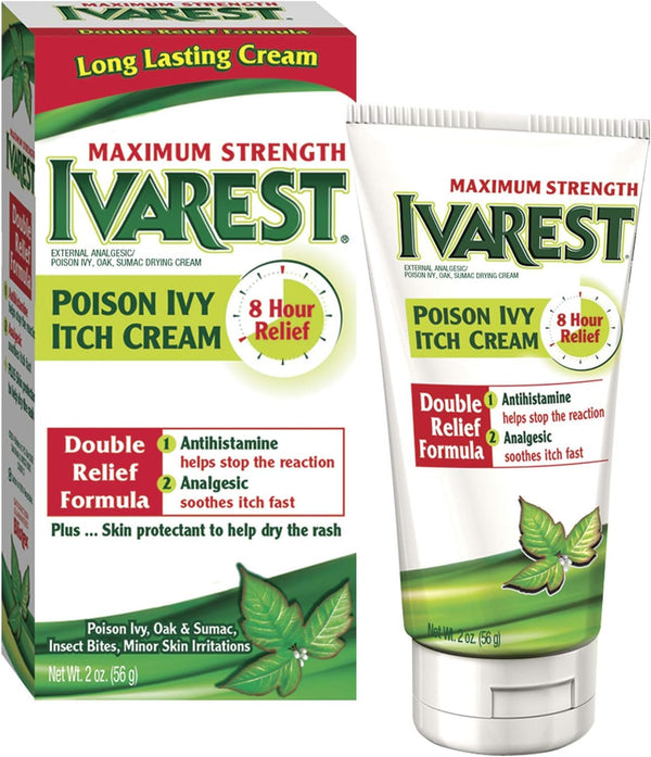 Ivarest Anti-Itch Cream, Maximum Strength Poison Ivy Relief Product, 2 Ounce