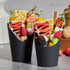 Ocmoiy 14 oz (50 200 50 Charcuterie Cups with Sticks and Bags, Black Disposable Kraft Paper Appetizer Cups, Individual