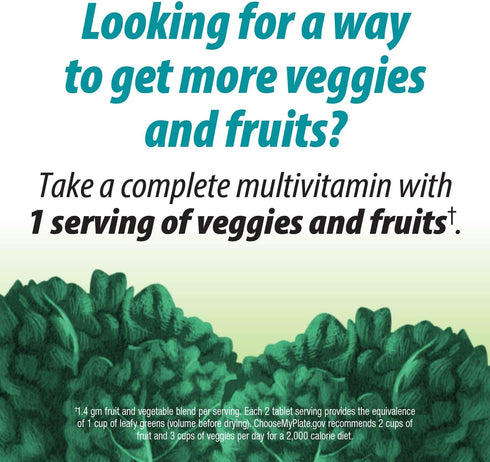 Nature's Way Alive! Garden Goodness Men's Multivitamin - 60 Tablets with High Potency B-Vitamins
