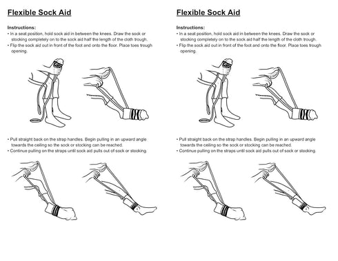 Sammons Preston Flexible Sock & Stocking Aid, Dressing Assist for Elderly, Disabled, ADL Tool