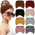 Wide Headbands for Women, Fashion Knot Headband Boho Hair Bands, Turban Workout Accessories 8 Pack