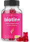 Hair Skin & Nails Gummies, Biotin with Collagen & Keratin, 5000mcg Biotin Beauty Complex, 120 Count