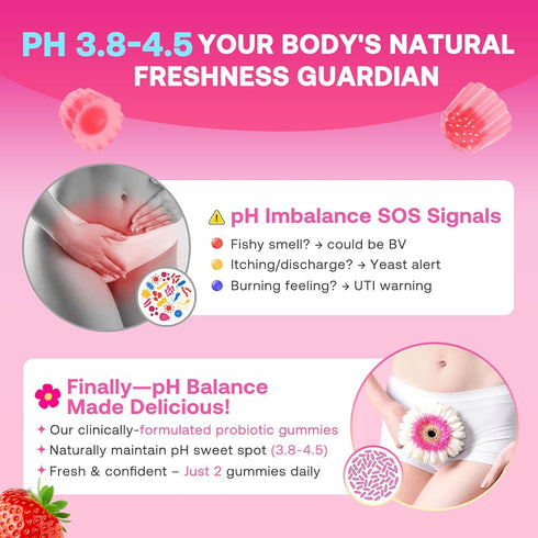 Gummies Gummies Immune 120 Count Feminine Balance for Women, Premium Ph Balance with Probiotic for Vaginal Flora