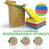 Biodegradable Cellulose Compressed Sponges - Pack of 32 Kitchen Sponges for Cleaning - Heavy Duty and Natural Multipurpose Household Cleaning Sponges Good for Kitchen, Bathroom, and Surfaces by AIRNEX
