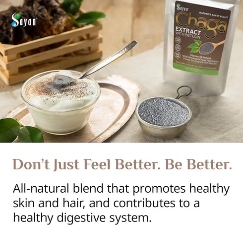 Sayan Siberian Chaga Mushroom Extract with Betulin Powder, 2 oz, Organic Antioxidant Blend for Wellness