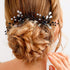 Unicra Black Hair Pins for Brides, Bridal Crystal Hair Piece Accessories for Women and Girls