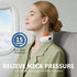 Prettypum Neck Massager with Heat, Ultra-Lightweight Electric Pulse Device for Neck Relaxation, Cordless Mini Smart