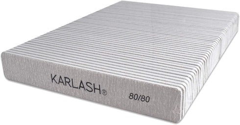 Karlash Professional Double Sided Emery Board Jumbo Zebra Nail File 80/80 50pcs