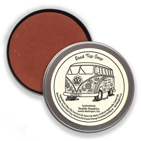 Patchouli Soap Bar - 1 (4oz) Handmade Bar Soap in Retro Gift Tin, Boho Aesthetic for Women & Men