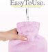 Hot Water Bottle with Soft Cover - 1.8L Large Classic Hot Water Bag for Pain Relief, Menstrual Cramps, Hot Therapy