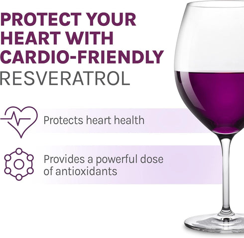 Reserveage Beauty Resveratrol 100 mg, 60 Capsules for Heart & Cellular Health