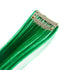SWACC 12 Pcs Straight One Color Clip on Party Highlights Hair Extensions (Green)
