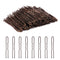 U Shaped Hair Pins, 200 Count Buns Waved Hair Pins for Updos with Box for Women (Brown, 2.4 Inch)