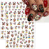 4 Sheets Christmas Nail Art Stickers, Cute Cartoon Self-Adhesive 3D Charms for Women Girls