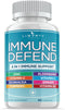 8 in 1 Immune Defense Support Capsules - 1 Pack - with Echinacea, Zinc, Vitamin C, D3, Turmeric & Ginger