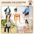 16 Inch Round Bamboo Waterproof Shower Bathroom Stool Chair, Duty Wooden Bath Corner Shaving Legs Bench Seat (Honey