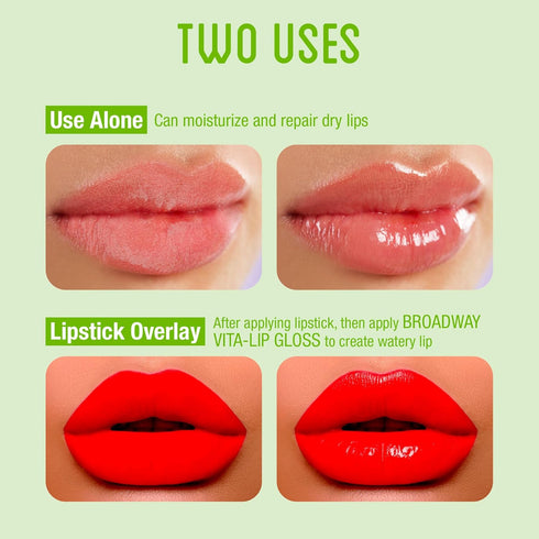 Ruby Kisses Broadway Vita-Lip Clear Lip Gloss (Mint Oil 6 Pack), Ultra-Hydrating Formula with Vitamin Oils