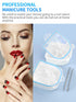 Nail Soaking Bowl 2PCS Set, Gel Polish Dip Powder Remover Manicure Bowl with Triangle Cuticle Peeler and Stainless