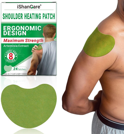 Shoulder Patches - 24 Count Warming Herbal Plaster, Maximum Strength Heat Patches for Deep Heating Joint Relief