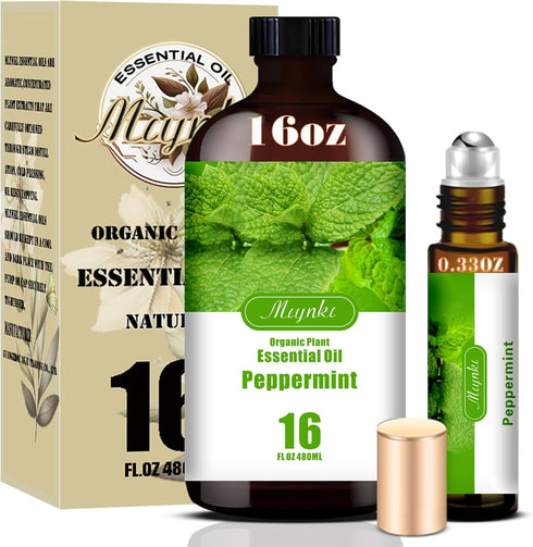 Set, 2-Pack 16.33oz (490ml) 100% Lavender & Peppermint Essential Oils Each, Pure Natural Scent for Diffusers