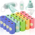 Qeeenar Disposable Diaper Sacks with Red Orange Scented 20 Refill Rolls/300 Bags Waste