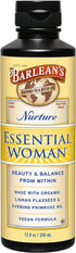 Barlean's Essential Woman Liquid Supplement, 12 oz, Organic Flaxseed, Evening Primrose Oil & Soy Isoflavones for