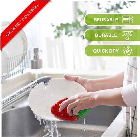 Say & Sincere Non-Scratch Scrubber Dish Sponge, Multi-Use (5 Pack)