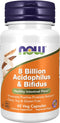 NOW Supplements, 8 Billion Acidophilus & Bifidus, 60 Veg Capsules, Dairy, Soy and Gluten Free, Strain Verified