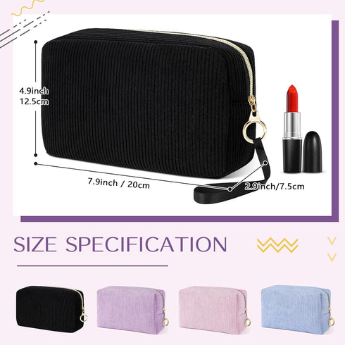 Likesing Tampon Holder for Purse, Corduroy Period Bag Sanitary Napkin Storage Bag for Girls Womens, Portable Feminine