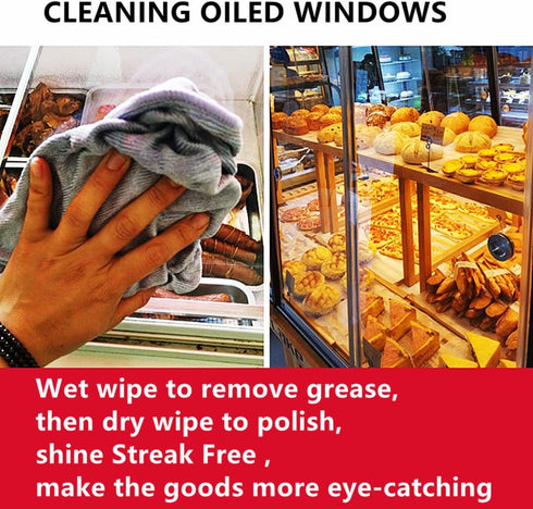 Package Ablethe Window Cleaning Cloth & Enviro Cloth Basic - Streak Free Cleaning Rags, Microfiber Cleaning Cloth