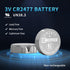 EEMB 5 Pack CR2477 3V Lithium Button Coin Cell Batteries for Electronic Candle, Remote Control, Smart Devices