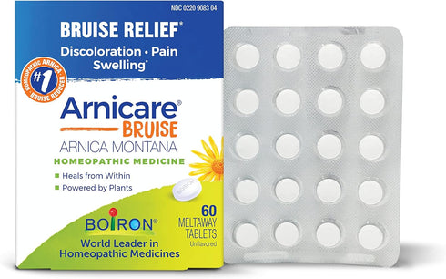 Boiron Arnicare Bruise - Relief for Pain or Swelling from Injuries, Discoloration of Bruises - 60 Tablets