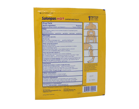 Salonpas Hot Capsicum Patch, 1 Each (Pack of 3)