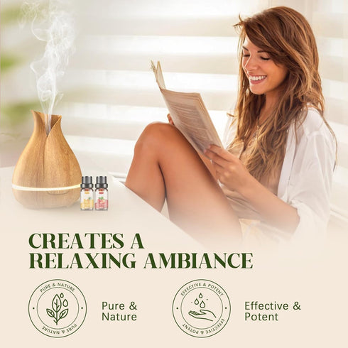 Fruity Essential Oils Set - Aromatherapy Essential Oils Kit for Diffuser, Candle Making, 6 x 10ML Strawberry Coconut