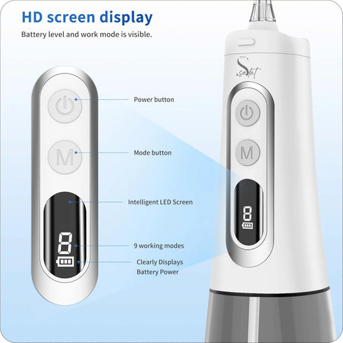 Sadat Cordless Flosser, Oral Irrigator, Portable Water Flosser for Teeth Cleaning and Flossing, Plaque Remover