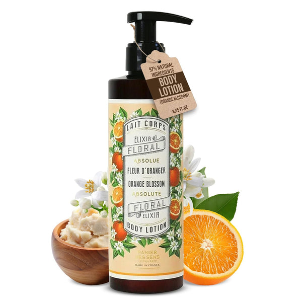 Panier des Sens Orange Blossom Hand & Body Lotion for Dry Skin, Hydrating Body Cream with Shea Butter & Olive Oil