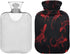 miaozhen Black and Red Halloween Evil Geckoes Cute hot Water Bottle with Soft