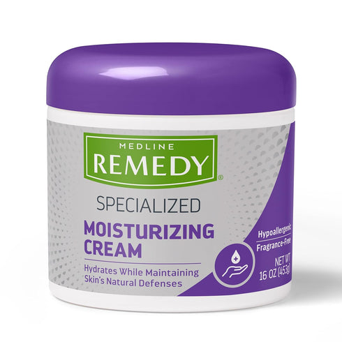 Medline Remedy Specialized Skin Cream, Fragrance-Free (16 oz), Nourishing Moisturizer for Dry Skin